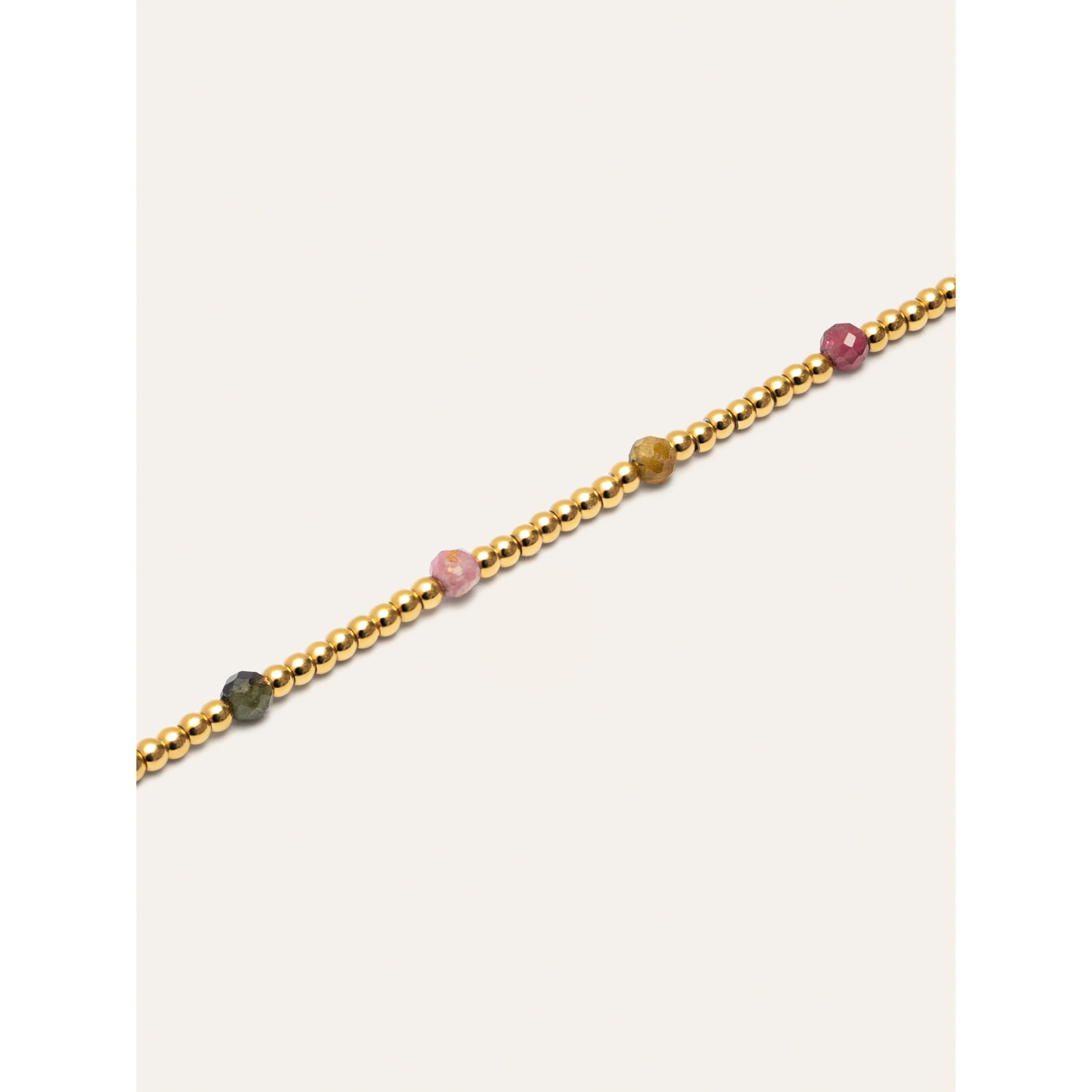 Pulsera Tourmaline Dream Acero Baño Oro
