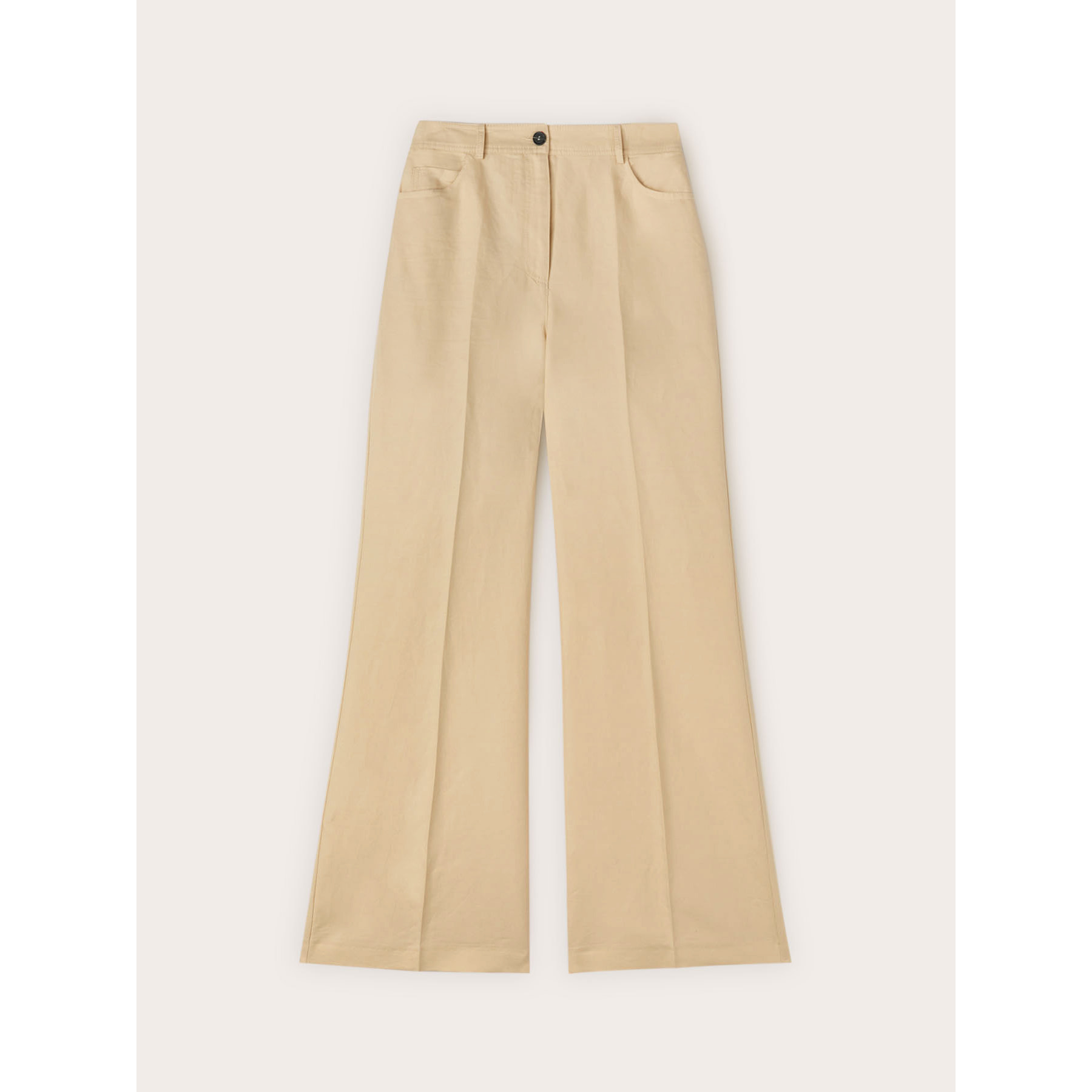 Motivi - Pantaloni flare in misto lino - Beige
