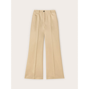 Motivi - Pantaloni flare in misto lino - Beige