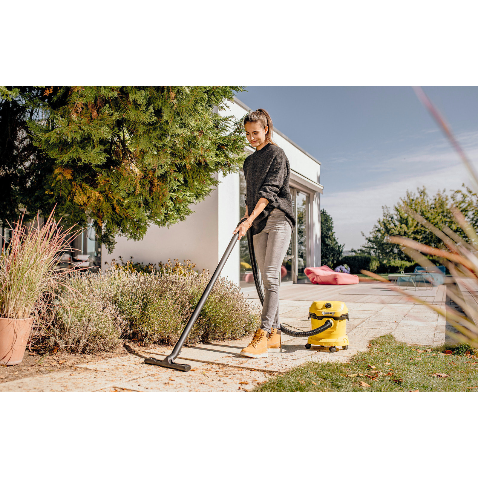 Aspirateur eau et poussière Karcher WD 2 Plus V-12/4/18 - Puissance 1000W- Capacité 12L- Cuve plastique- Flexible 4m