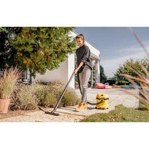 Aspirateur eau et poussière Karcher WD 2 Plus V-12/4/18 - Puissance 1000W- Capacité 12L- Cuve plastique- Flexible 4m
