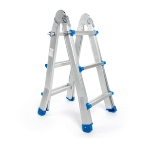 Scala multiuso pieghevole 4x3 in alluminio galvanizzato