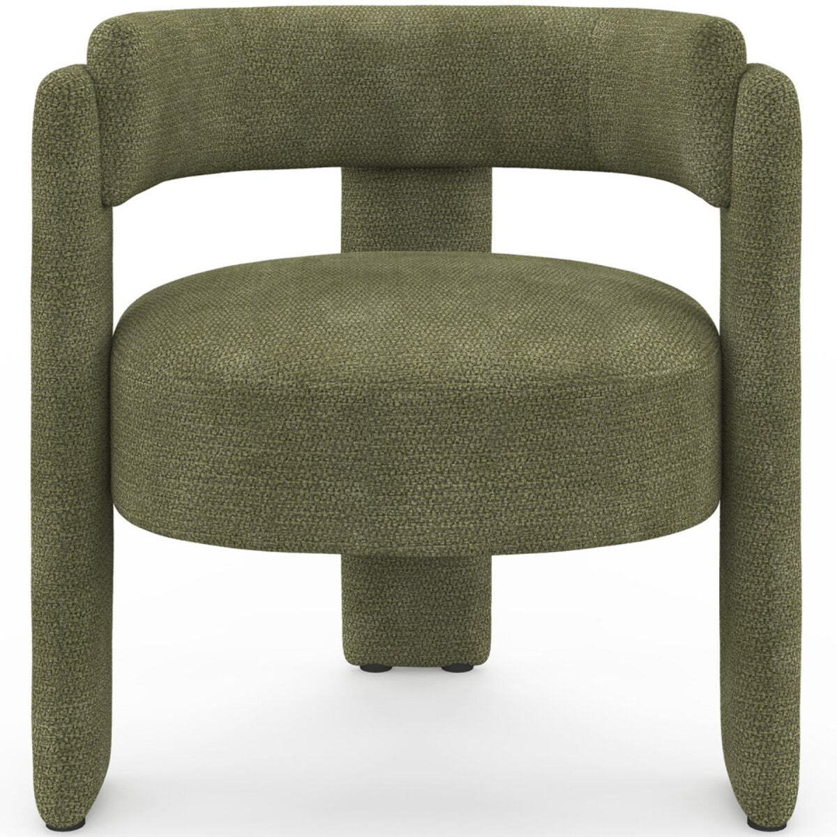 Fauteuil tripode Georges tissu chenille vert