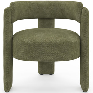 Fauteuil tripode Georges tissu chenille vert