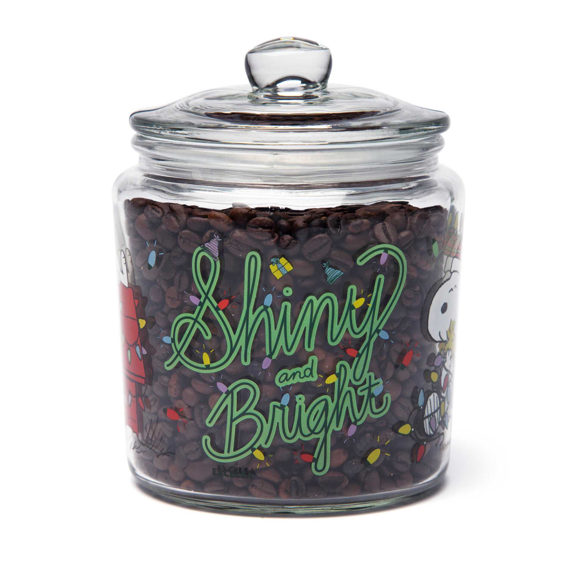 Barattolo con coperchio Excelsa – Peanuts Shiny And Bright, Vetro Trasparente