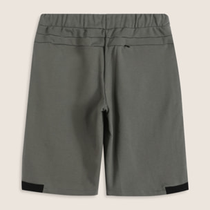 Pantaloni corti uomo in cotone con inserti a contrasto