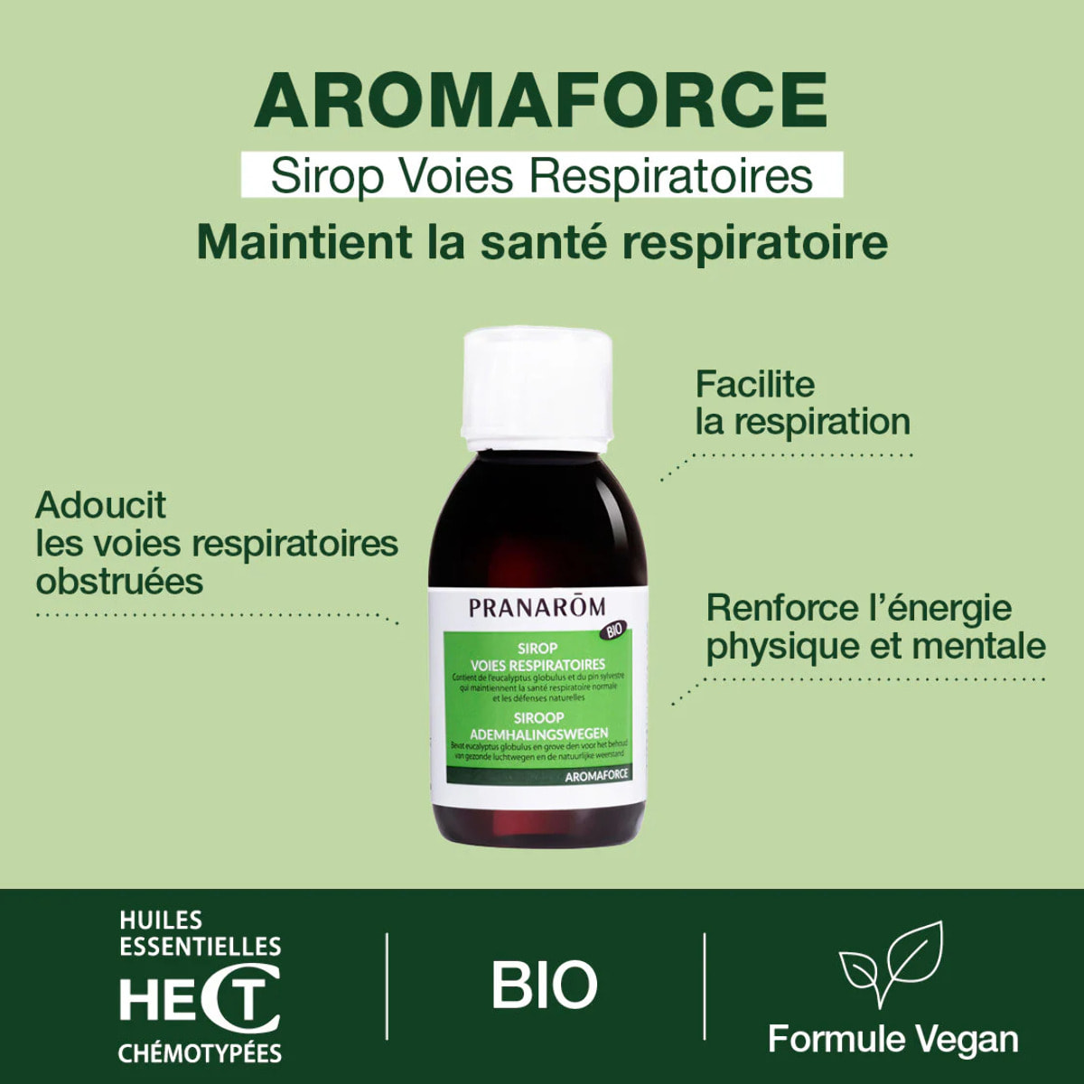 Pranarom - Sirop - Voies respiratoires - Bio - 150 ml