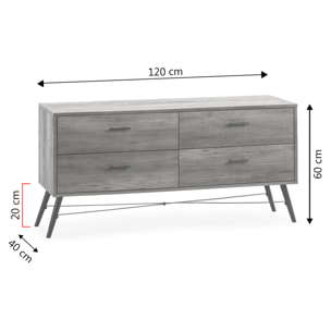 Mueble TV Clavel 4 cajones Color Rustic