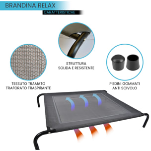 BRANDINA RELAX SOGNI E CAPRICCI PETS-GRIGIO 130 x 90 x h20 cm