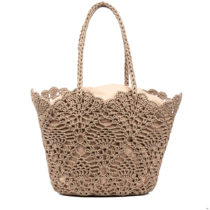 Zelbio borsa a spalla donna. Realizzato in cotone.