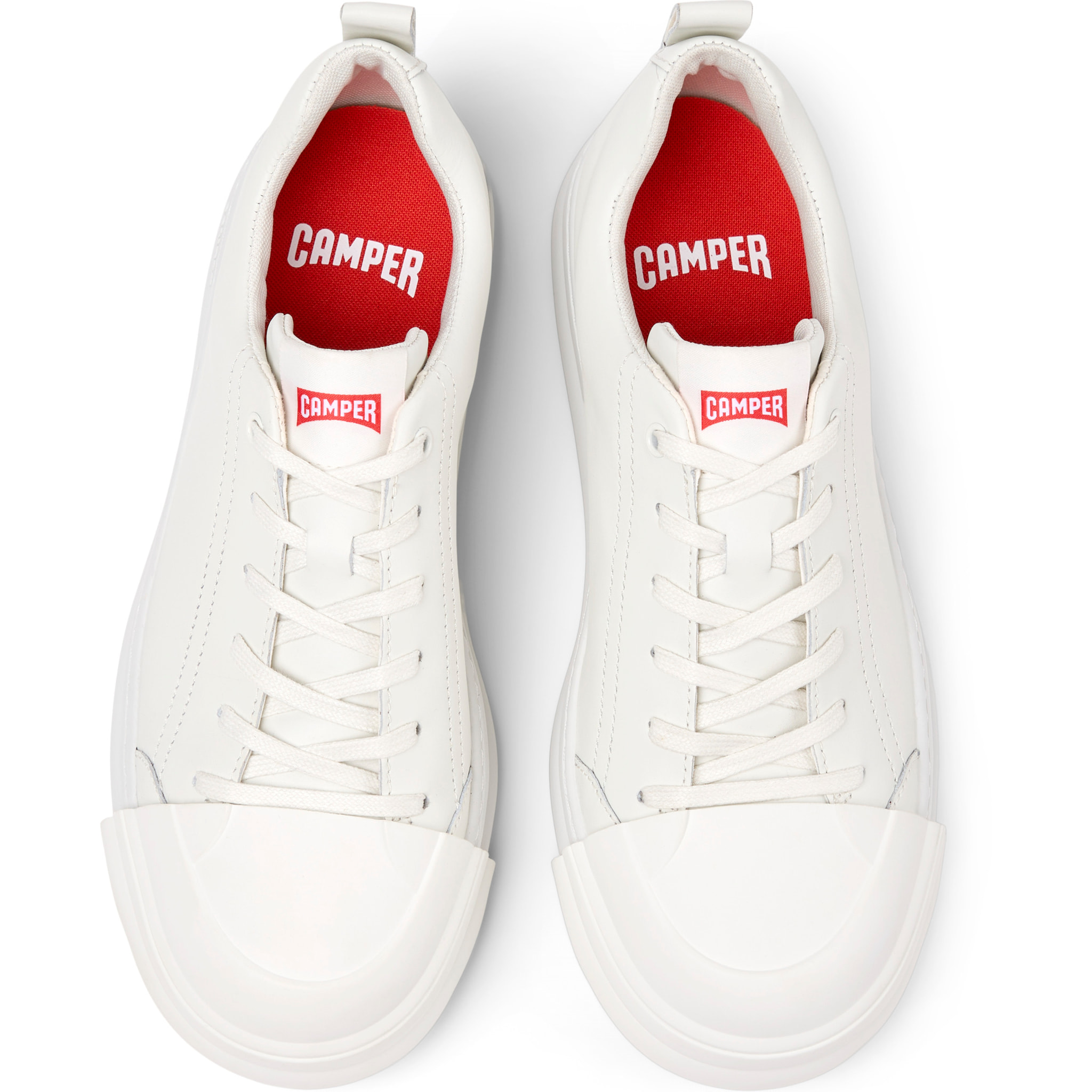 Sneakers - CAMPER Junction Runner - Bianco - Pelle liscia