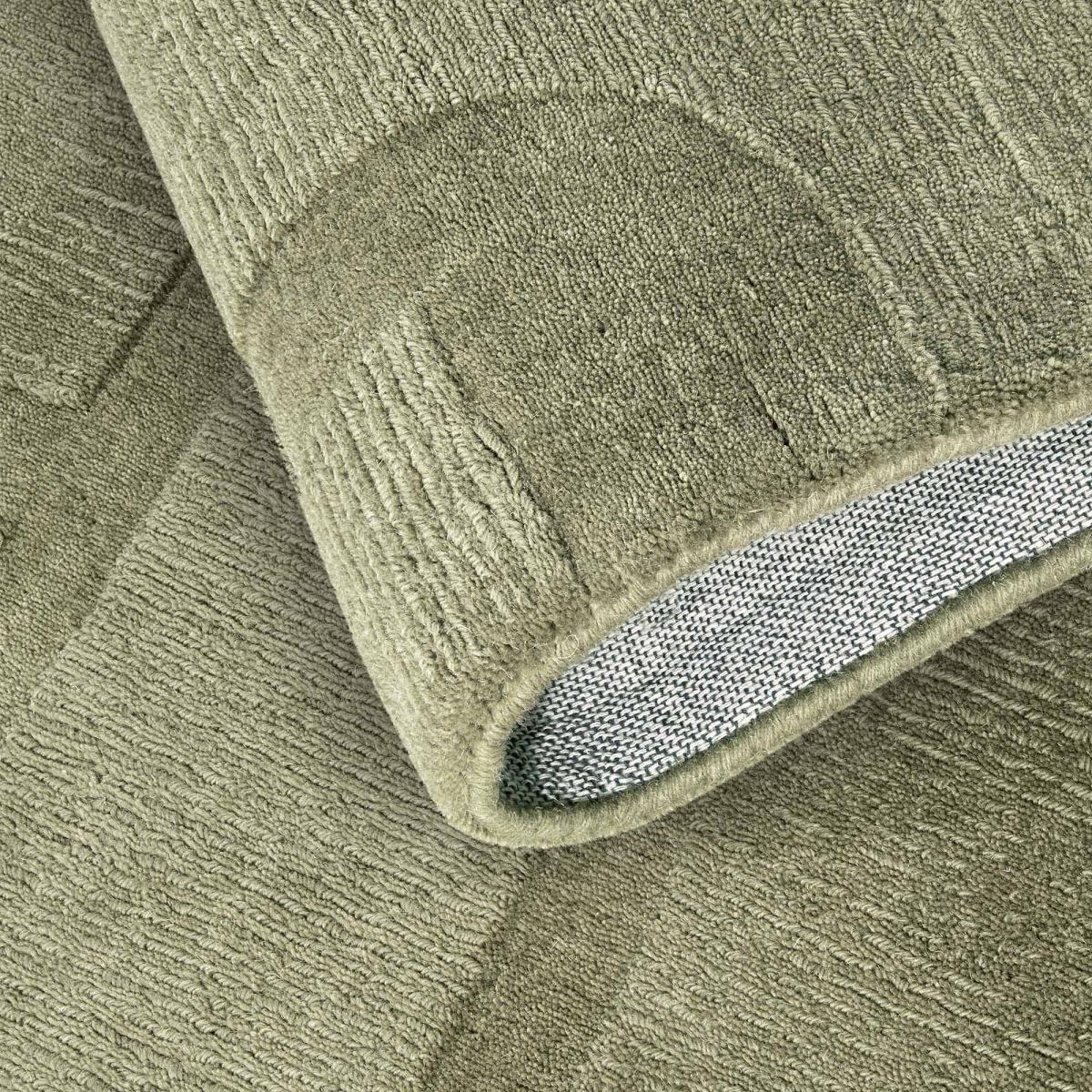 Tapis salon motif géométrique, laine tissée main, ziya authentique