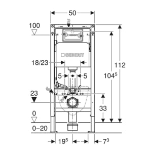 Duofix bâti-support pour WC suspendu, 112 cm, avec réservoir encastré Delta 12 cm (458.103.00.2)