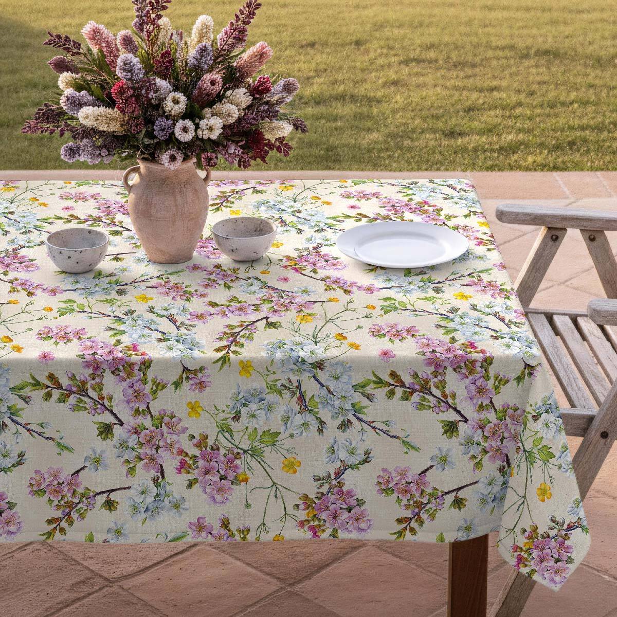 Nappe anti-taches Flowerpeacock - 100% coton -