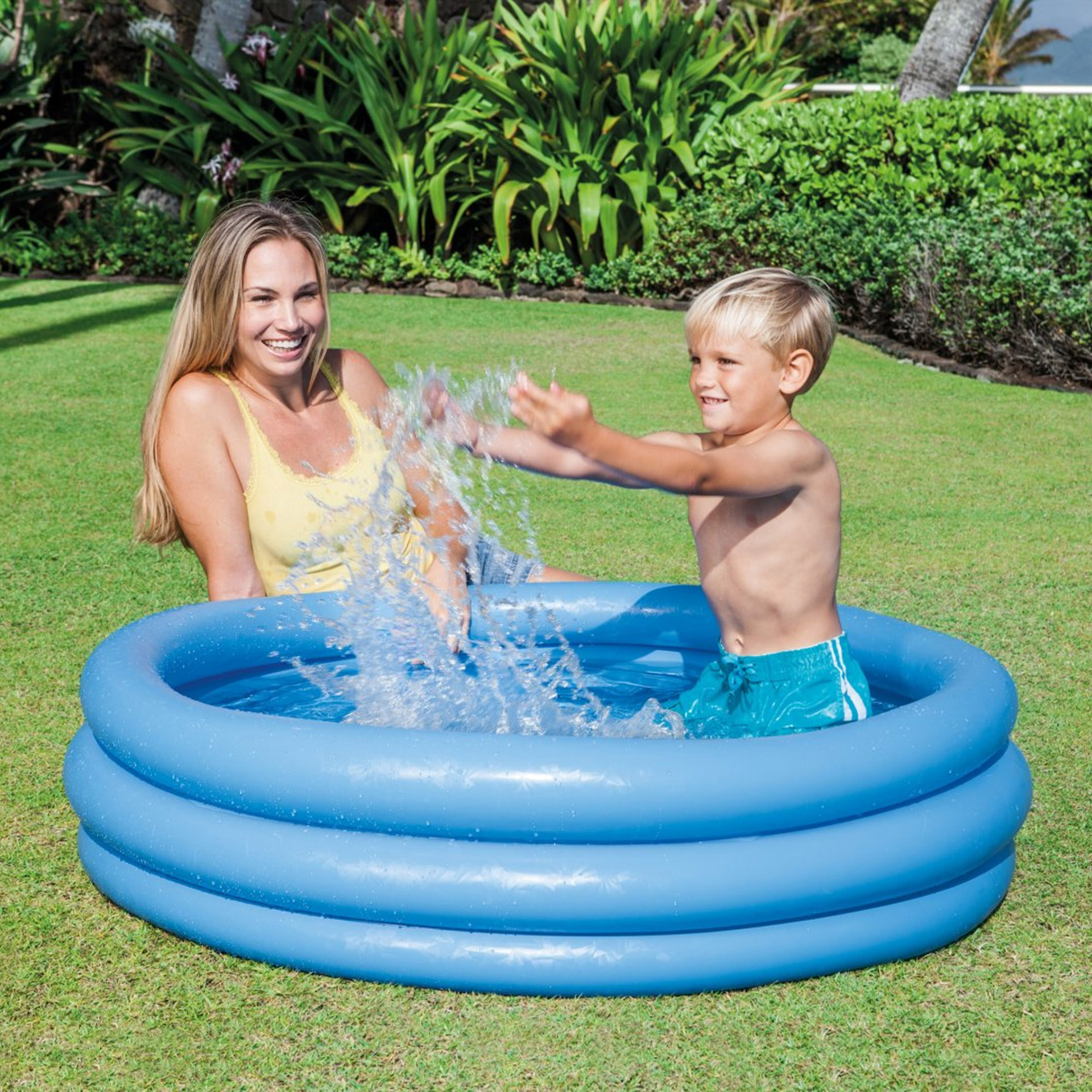 Intex Piscina Gonfiabile Crystal Blu, 114x25 cm