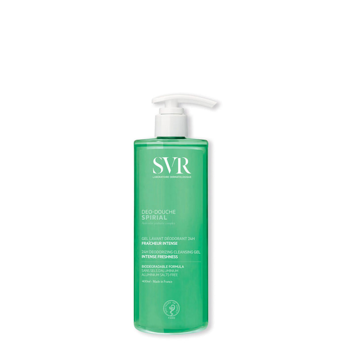 Spirial - Gel Lavant Déodorant 24h Fraîcheur Intense 400 ml