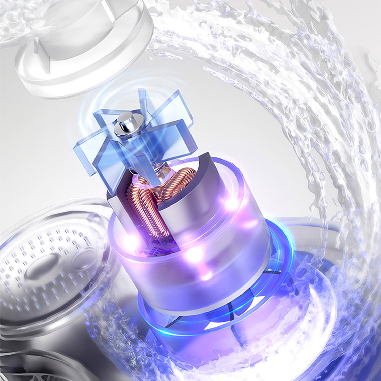 Purificador de agua 718 para grifo con pantalla inteligente, filtro antical y de cloro, sistema de filtración multicapa, doble salida y tecnología UV antibacteriana.