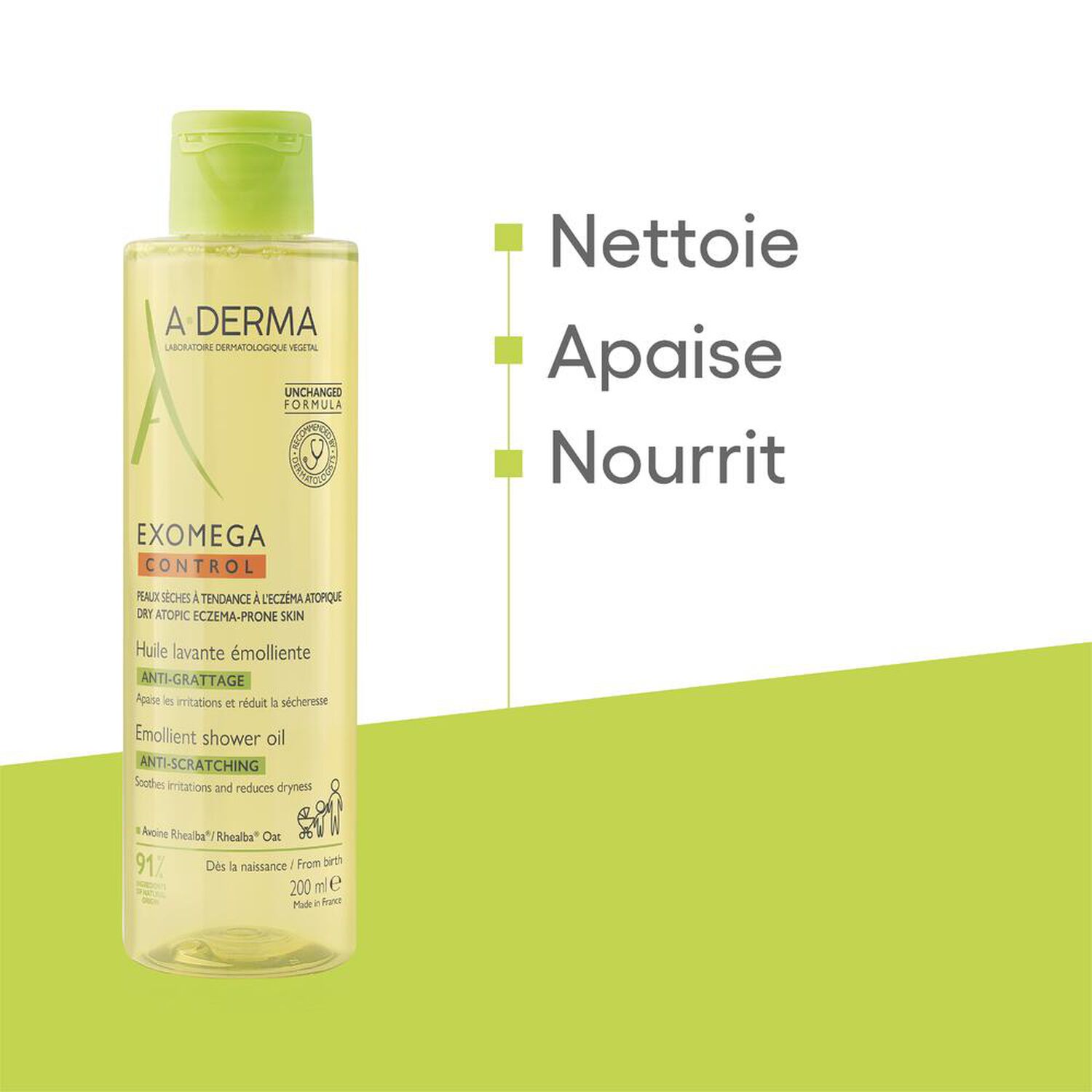 Exomega Control - Huile Lavante Émolliente Anti-Grattage