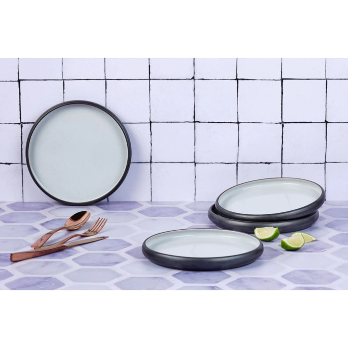 Assiette GOURMET Ø21,5cm - 4 pièces - Onyx