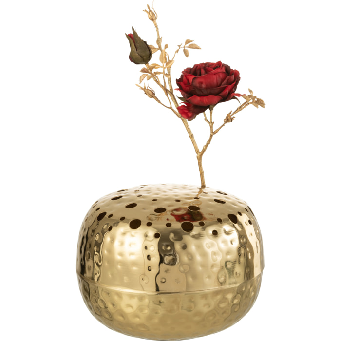 J-Line vase Boule Avec Trous - métal - or - large - Ø 23 cm