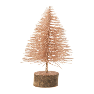 J-Line décoration Sapin de Noël - plastique - vieux rose - extra small