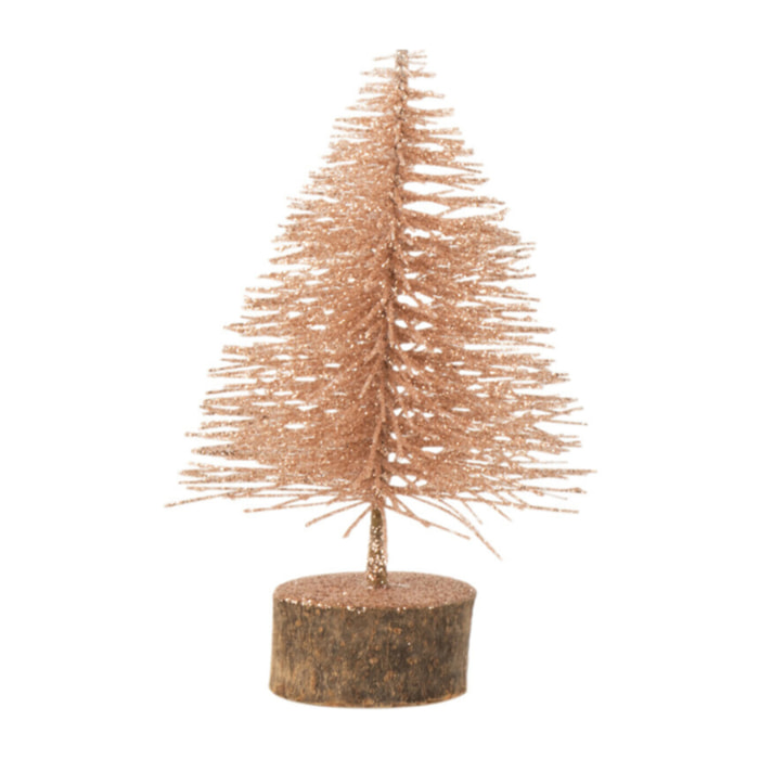 J-Line décoration Sapin de Noël - plastique - vieux rose - extra small