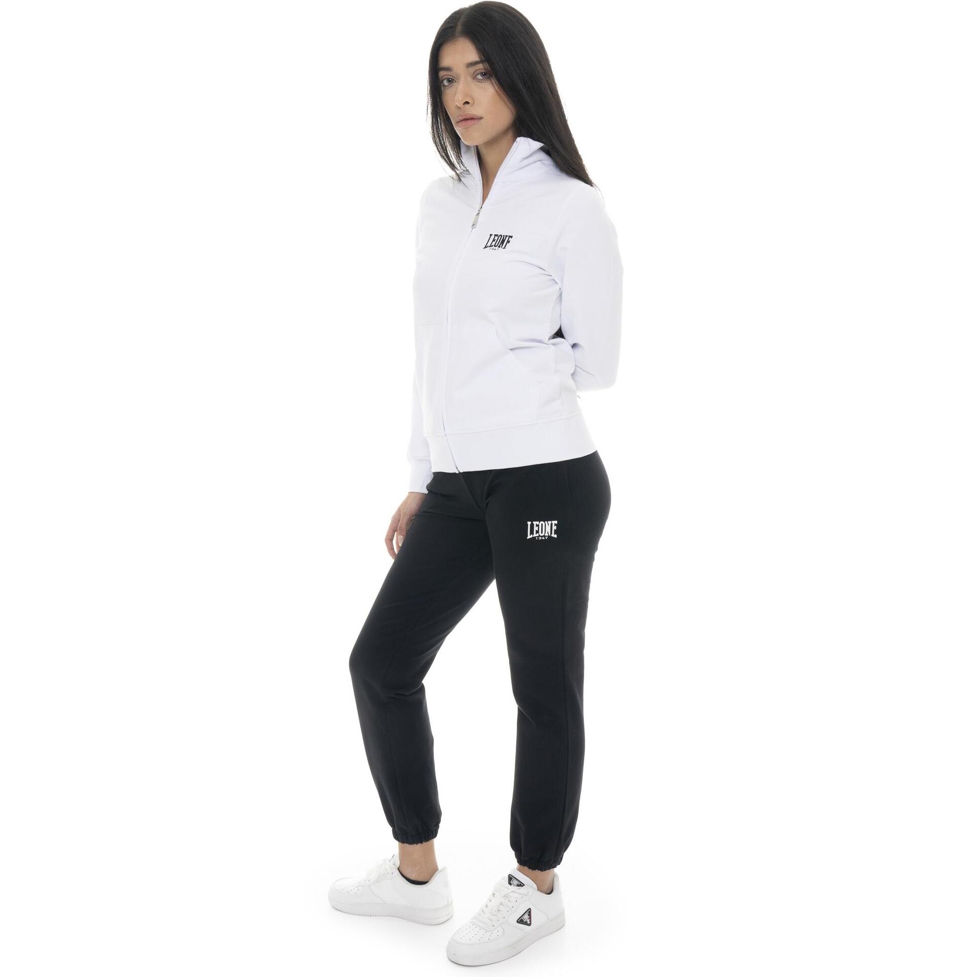 Chándal de algodón con cremallera y cuello para mujer Leone Spring Vibes