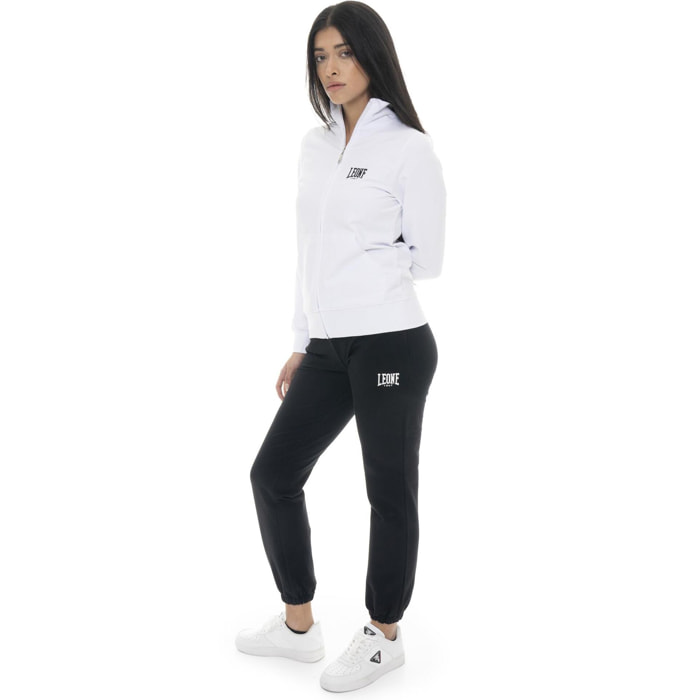Chándal de algodón con cremallera y cuello para mujer Leone Spring Vibes