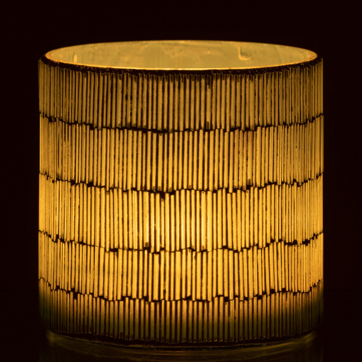 J-Line photophore Mosaique - verre - gris - medium