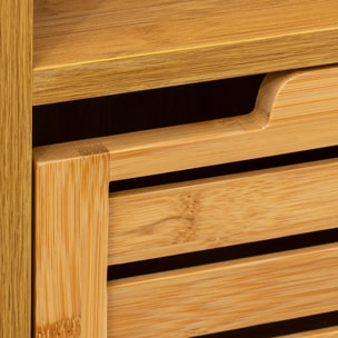Meuble colonne 1 porte "Sicela" bambou