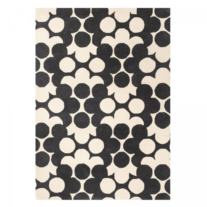 Tapis salon et chambre fait à la main en laine motif seventies