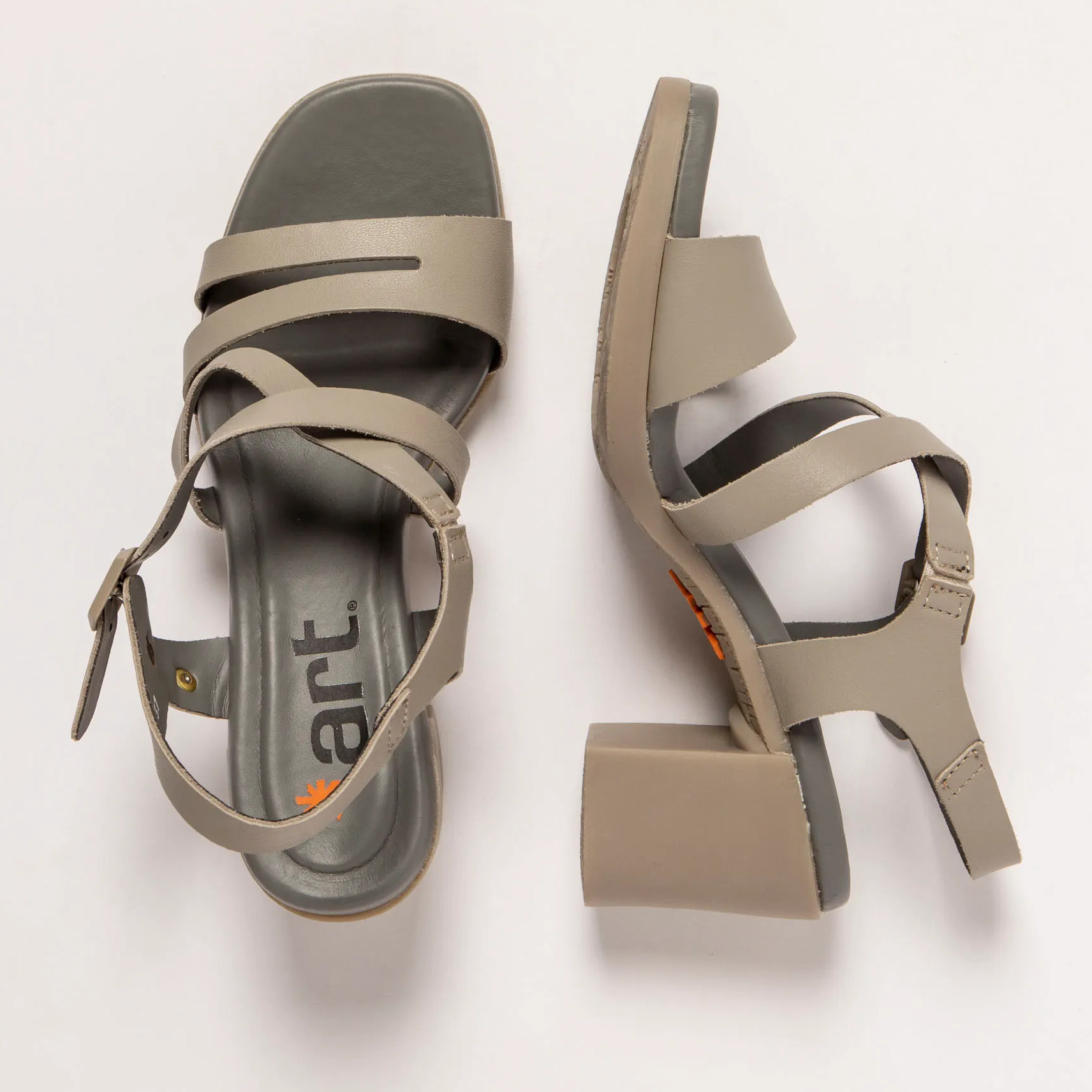 Sandalias con tacón 1840 NAPPA SESAME/ CANNES color Sesame