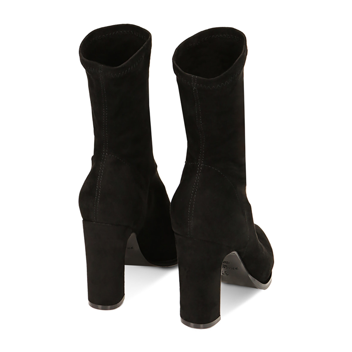 Stivaletti neri in microfibra, tacco 9,5 cm