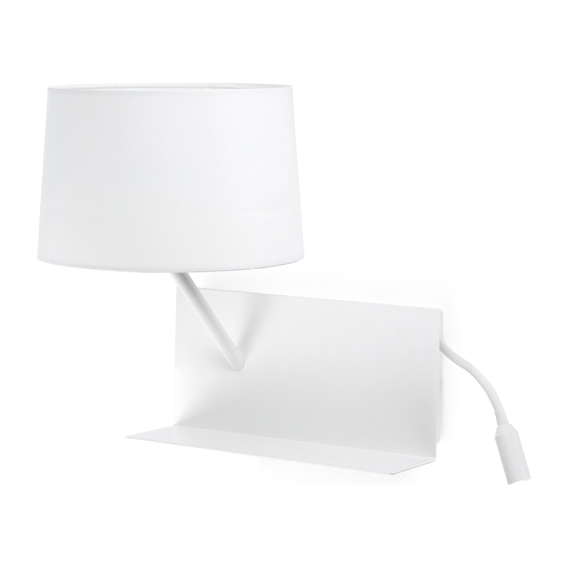 HANDY USB A Aplique blanco con lector LED izquierda