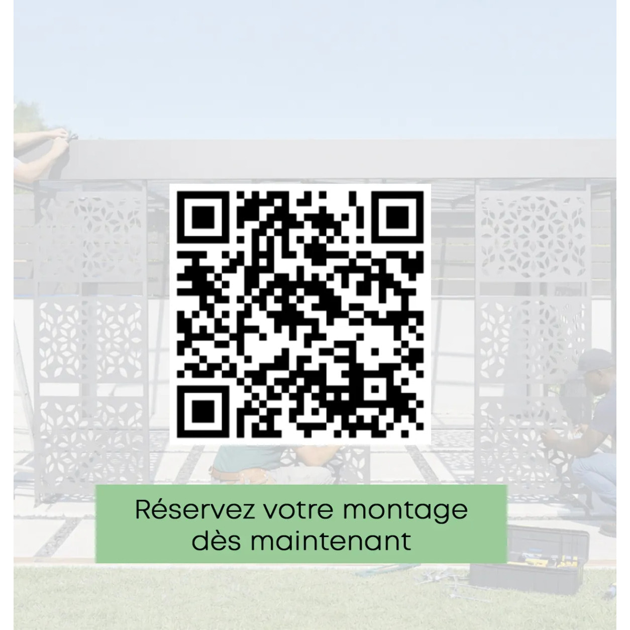 Carport aluminium Blanc Trigano - LIBECCIO + 5 claustras - 16 m²