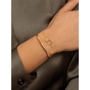 Pulsera Circles Twist Baño Oro