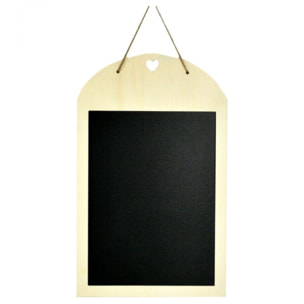 Lavagna in balsa con cuore rettangolare cm30xh49x1