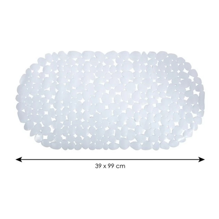 Tapis Fond de baignoire PVC GALETS Blanc MSV