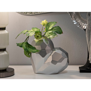VASO HEART SILVER CM 19X9X18