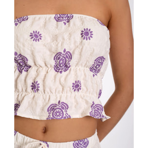 Top de mujer palabra de honor corto