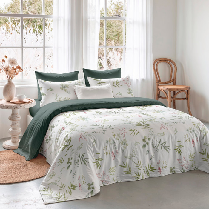 Housse de couette verte trèfle
