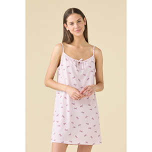 Camicia da notte donna estiva in cotone articolo pretty stripes. Noidinotte