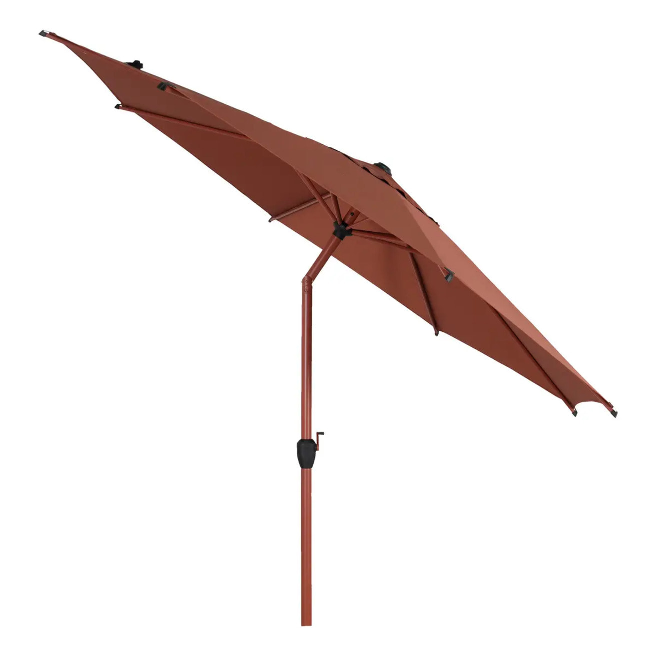 Parasol droit rond inclinable Loompa 3m acajou
