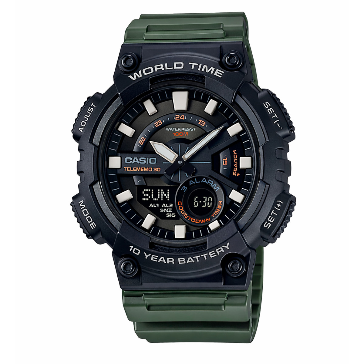 Reloj Casio AEQ-110W-3A Hombre Analogico/digital Cuarzo con Correa de Resina