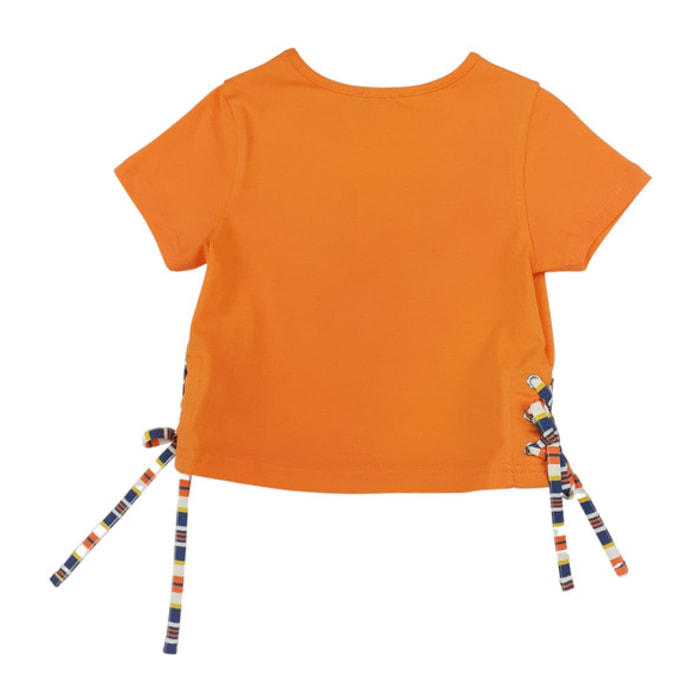 TSHIRT JERSEY ARANCIO NASTRI RIGATI