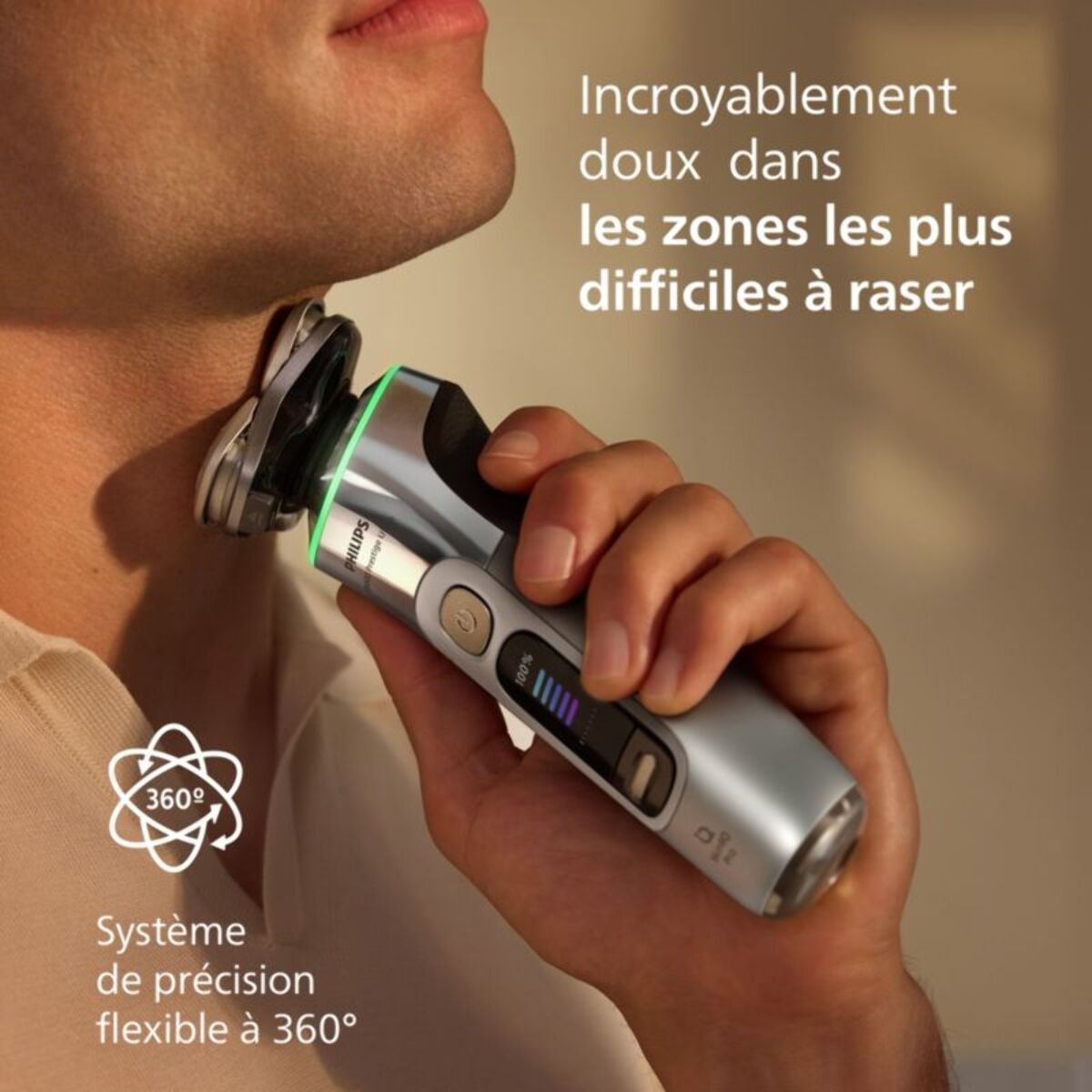 Rasoir Rech PHILIPS XP9404/46 Serie i9000 prestige ultra 100 % étanche avec Skin IQ et boitier de recharge UV