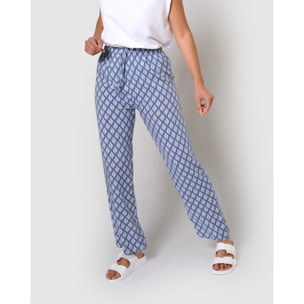 Pantalón viscosa zurich azul
