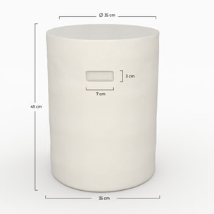 Table d'appoint ronde Santorini en béton blanc