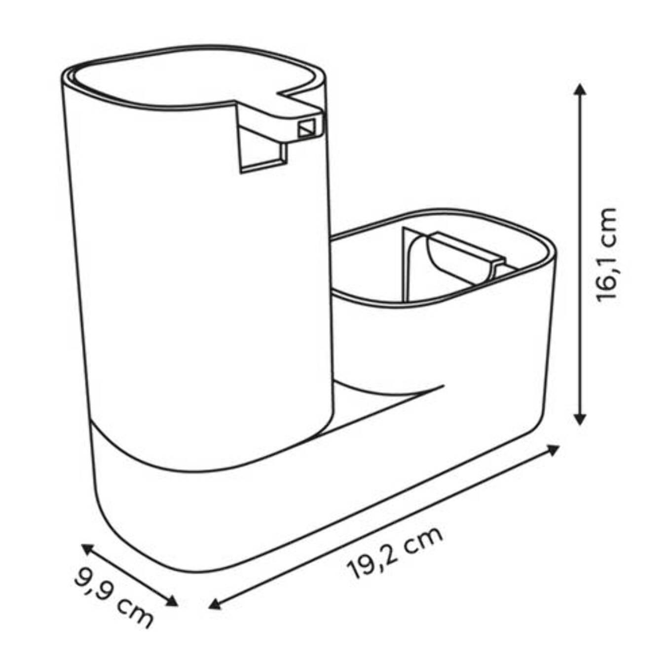 Distributeur de savon Poly rectangulaire 540ml vert