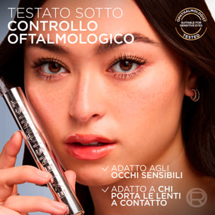 Mascara Allungante Nero Telescopic Extensionist con Scovolino Curvo Modellante per Ciglia Definite e Incurvate